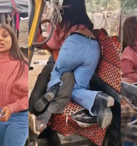 girls & auto rickshaw driver viral video news